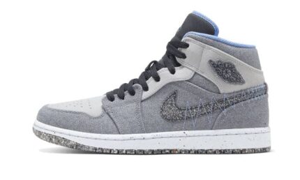 Air Jordan 1 Mid Crater Grey University Blue authentique