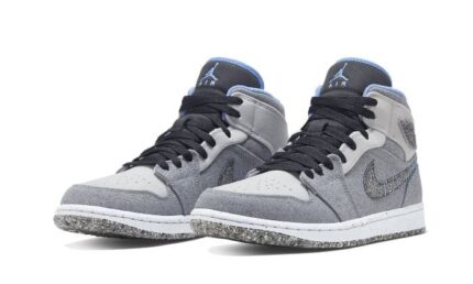 Air Jordan 1 Mid Crater Grey University Blue - vue 2