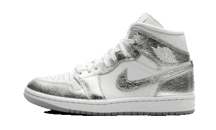 Air Jordan 1 Mid Crinkled Chrome authentique