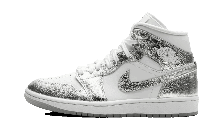 air-jordan-1-mid-crinkled-chrome-307902 Air Jordan 1 Mid Crinkled Chrome authentique