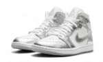 Air Jordan 1 Mid Crinkled Chrome - vue 2