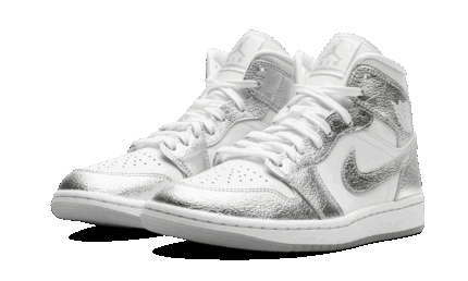 Air Jordan 1 Mid Crinkled Chrome - vue 2