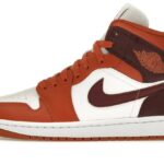 Air Jordan 1 Mid Dusty Peach Night Maroon authentique