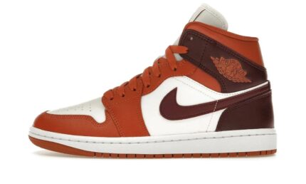 Air Jordan 1 Mid Dusty Peach Night Maroon authentique