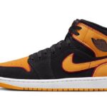 Air Jordan 1 Mid Fat Tongue Black Orange authentique