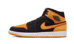 Air Jordan 1 Mid Fat Tongue Black Orange authentique