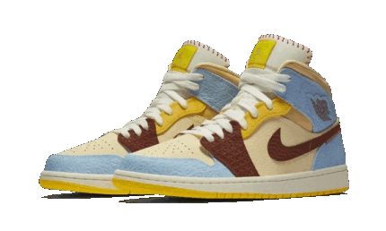 Air Jordan 1 Mid Fearless Maison Château Rouge - vue 2