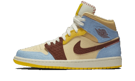 Air Jordan 1 Mid Fearless Maison Château Rouge authentique
