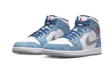 Air Jordan 1 Mid French Blue Fire Red - vue 2
