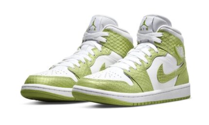 Air Jordan 1 Mid Green Python - vue 2