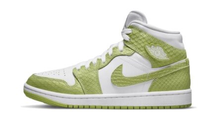 Air Jordan 1 Mid Green Python authentique