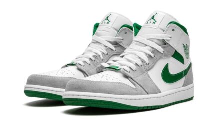 Air Jordan 1 Mid Grey Green - vue 2