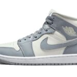 Air Jordan 1 Mid Grey Sail authentique