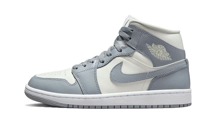 air-jordan-1-mid-grey-sail-828979 Air Jordan 1 Mid Grey Sail authentique