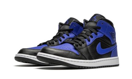 Air Jordan 1 Mid Hyper Royal Tumbled Leather - vue 2