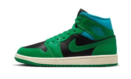 Air Jordan 1 Mid Lucky Green Aquatone authentique