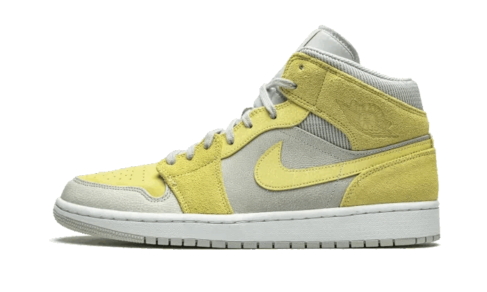 air-jordan-1-mid-mixed-textures-yellow-615357 Air Jordan 1 Mid Mixed Textures Yellow authentique