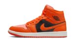 Air Jordan 1 Mid Orange Black authentique