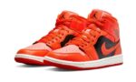 Air Jordan 1 Mid Orange Black - vue 2