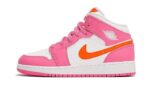 Air Jordan 1 Mid Pinksicle Safety Orange authentique