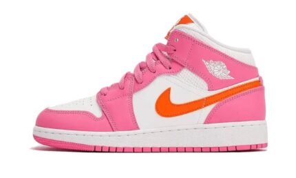 Air Jordan 1 Mid Pinksicle Safety Orange authentique