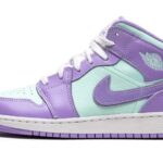 Air Jordan 1 Mid Purple Aqua authentique