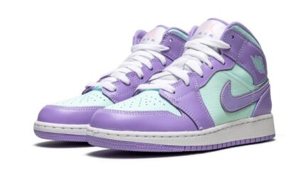 Air Jordan 1 Mid Purple Aqua - vue 2