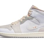 Air Jordan 1 Mid SE Craft Inside Out White Grey authentique