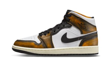 Air Jordan 1 Mid SE Orange Wear-Away authentique