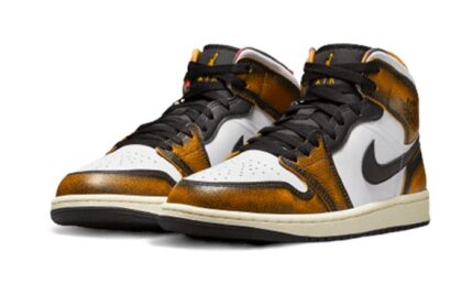 Air Jordan 1 Mid SE Orange Wear-Away - vue 2