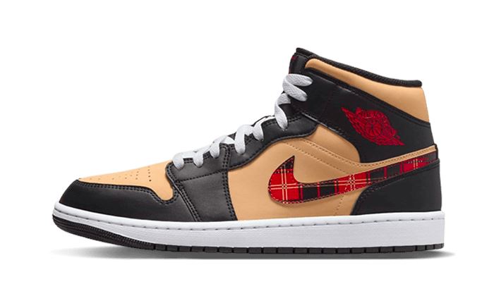 air-jordan-1-mid-se-tartan-swoosh-686048 Air Jordan 1 Mid SE Tartan Swoosh authentique