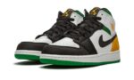Air Jordan 1 Mid SE White Laser Orange Lucky Green - vue 2