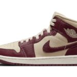 Air Jordan 1 Mid Split Beach Cherrywood Red authentique