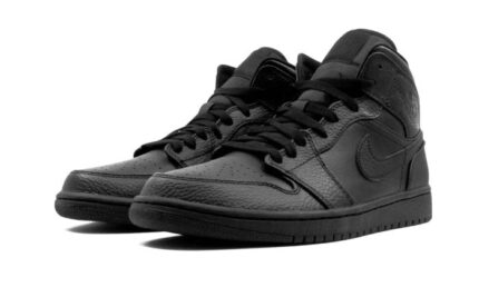 Air Jordan 1 Mid Triple Black - vue 2
