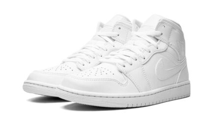 Air Jordan 1 Mid Triple White (2022) - vue 2