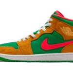 Air Jordan 1 Mid Wheat Watermelon authentique