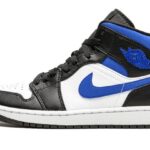 Air Jordan 1 Mid White Black Royal authentique