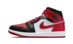Air Jordan 1 Mid White Bred Toe authentique