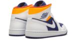 Air Jordan 1 Mid White Laser Orange Deep Royal Blue - vue 3