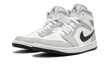 Air Jordan 1 Mid White Light Smoke Grey - vue 2