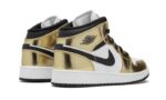 Air Jordan 1 Mid White Metallic Gold - vue 3