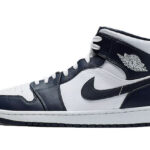 Air Jordan 1 Mid White Metallic Gold Obsidian authentique