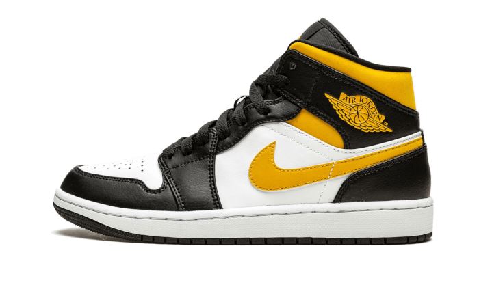 air-jordan-1-mid-white-pollen-black-330807 Air Jordan 1 Mid White Pollen Black authentique