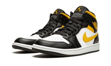 Air Jordan 1 Mid White Pollen Black - vue 2