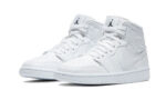 Air Jordan 1 Mid White Snakeskin - vue 2