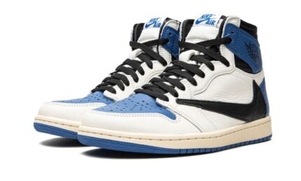 Air Jordan 1 Retro High OG SP Travis Scott Fragment Military Blue - vue 2