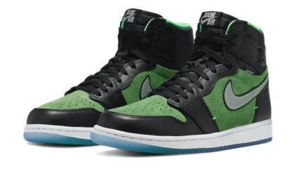 Air Jordan 1 Retro High Zoom Black Green - vue 2
