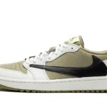 Air Jordan 1 Retro Low Golf Travis Scott Neutral Olive authentique