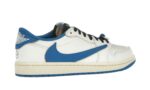 Air Jordan 1 Retro Low OG SP Fragment x Travis Scott Sail Military Blue - vue 4