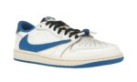 Air Jordan 1 Retro Low OG SP Fragment x Travis Scott Sail Military Blue - vue 5